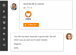 Send file to convert
